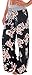 Sexymee Women's Comfy Stretch Floral Print Drawstring Long Wide Leg Lounge Pants