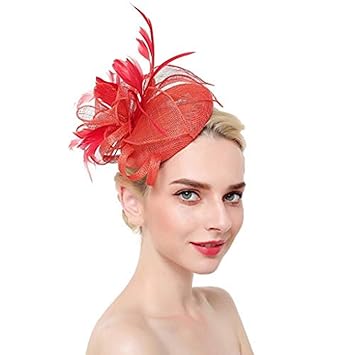 Amazon Com Jys Fascinator Feather Fascinators For Women Pillbox