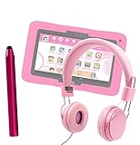 DURAGADGET Kurio TAB / TAB XL / 10S / Phone / Pocket / Touch 4S / XTREME - Pretty Pink Ultra-Stylish Kids Fashion Headphones with Padded Design, Button Remote & Microphone for Kurio TAB / TAB XL / 10S / Phone / Pocket / Touch 4S / XTREME Kids Tablet + BONUS Matching Stylus!