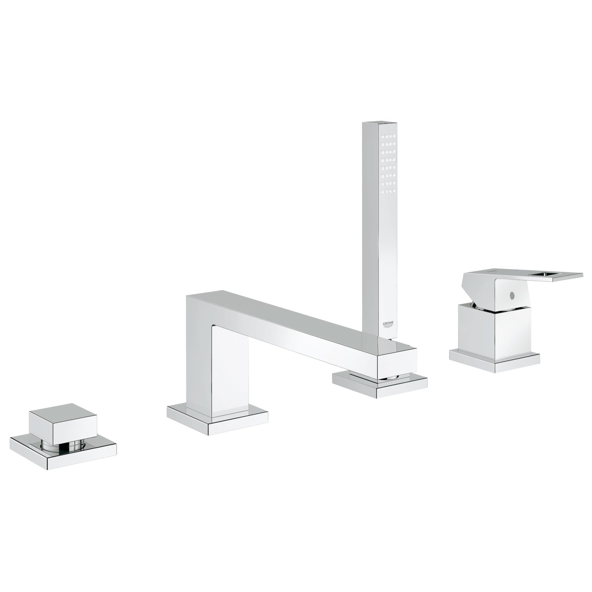 GROHE Eurocube 4-Hole Single-Lever Bath Combination Chrome 19897001