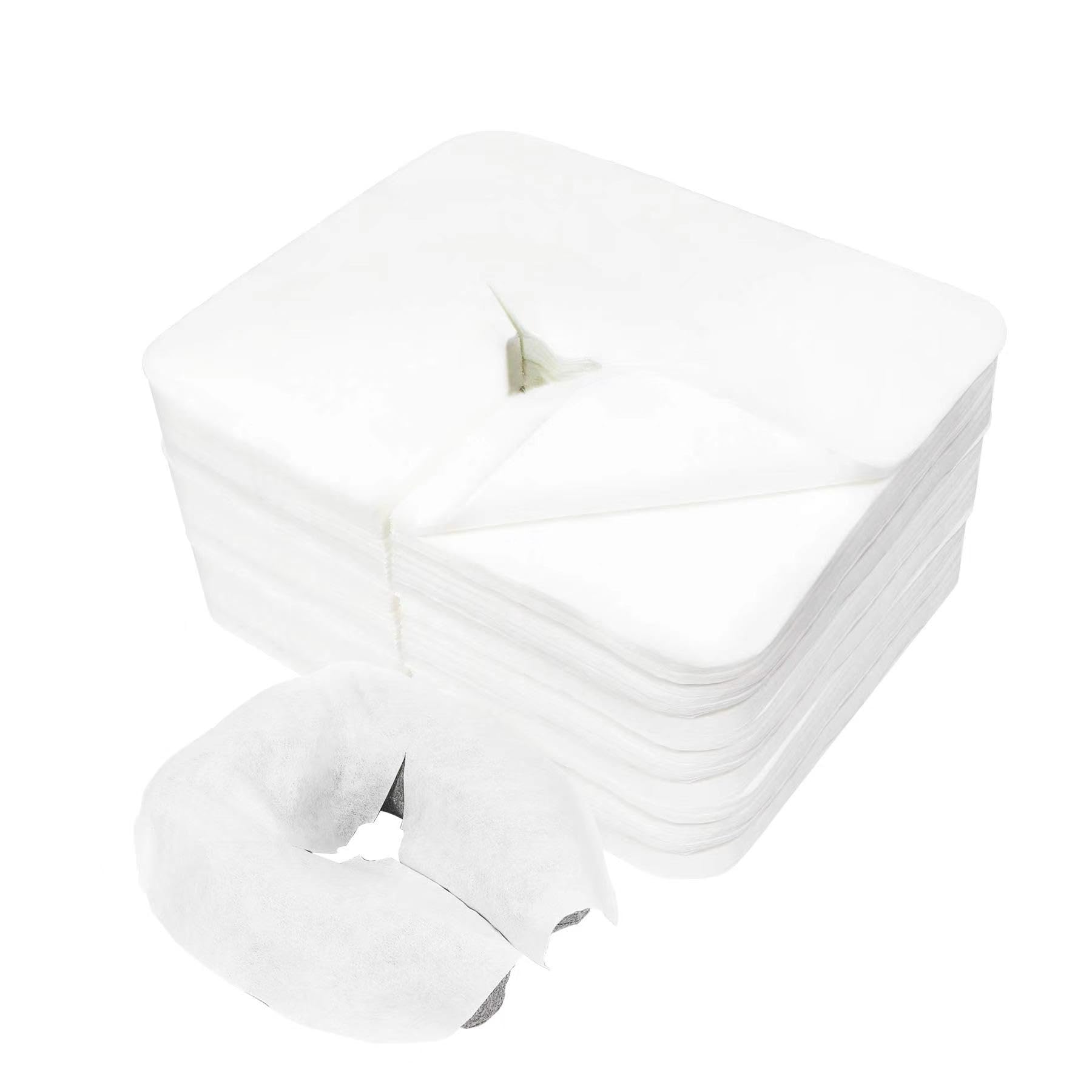 BREENHILL 300 Count Disposable Face Cradle Covers，Disposable Face Rest Covers Ultra Soft Luxurious Non-Sticking Massage Face Covers Face Cradle/Head Cradle Covers/Massage Pillow/Massage Cover