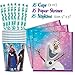 Frozen 2 Party Supplies for 16 - Dinner Plates, Cake Plates, Napkins, Cups, Straws, Tablecover, Balloons, Tattoos - Disney Frozen Theme Birthday Pack Disposable tableware, decorations, Favors