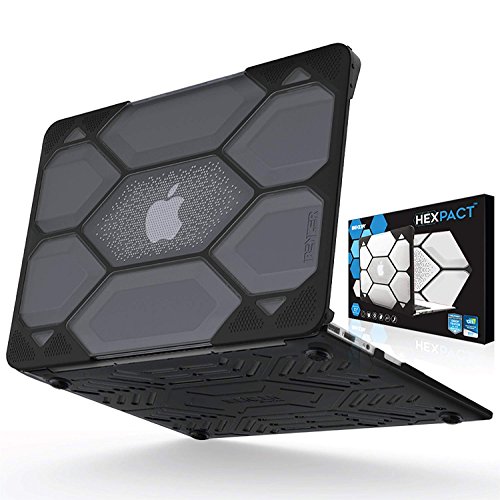 IBENZER Hexpact Heavy Duty Protective Case for MacBook Air 13 Inch A1369/A1466, Black, LC-HPE-A13CYBK (Best Protective Case For Macbook Air)