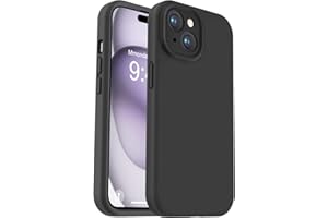 Vooii Compatible with iPhone 15 Case, Upgrade Defender Liquid Silicone, [Enhanced Camera Protection] [Soft Anti-Scratch Microfiber Lining] Shockproof Phone Case for iPhone 15 6.1 inch - Black