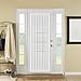 BEST DREAMCITY French Door Rod Pocket Faux Linen Sheer Curtain (Off White, 52