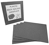 Grey Brick Building Base Plate (4 Pack), 10