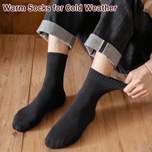 MOSOTECH Thermosocken Herren, 5 Paar Dicke Warme Socken Herren, Atmungsaktiv Schwarz Socken Wintersocken Wollsocken Wandersocken, EU Größe 39-45 thumbnail 2