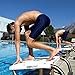 Flow Accelerate Swim Jammers - Size 21 to 32 Swimming Jammer Shorts for Boys in Black, Navy, and Blue (25, Black Crescents)