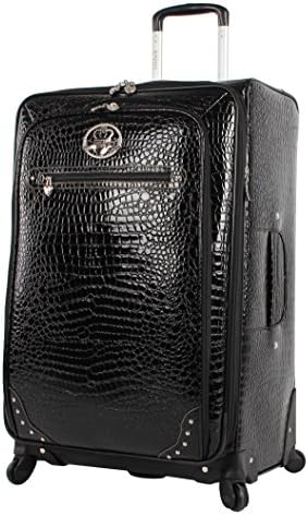 Amazon.com | Kathy Van Zeeland Croco PVC Designer Luggage