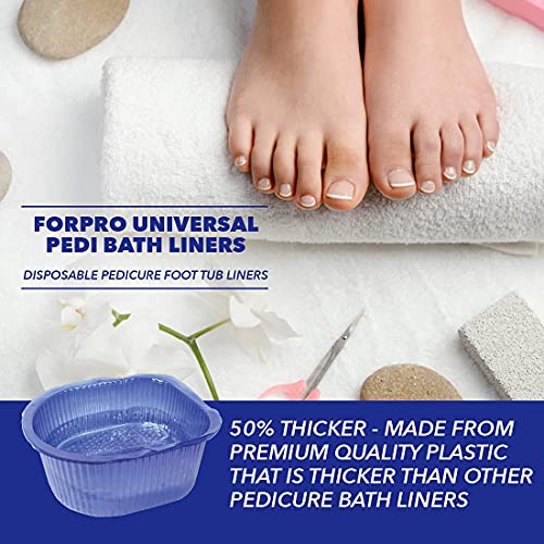 ForPro Universal Pedi Bath Liners 50 THICKER Fit Footsie Bath Plus