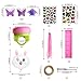 Girls Bike Decorations&BAPHILE Bicycle Accessories Kit-Flower Bell, Handlebar Grips,Tassel Ribbon Streamers,Butterfly with fish Bike Wheel Spokes,Butterfly Stickers,Rabbit Balloon,Screwdriver For kidsthumb 1