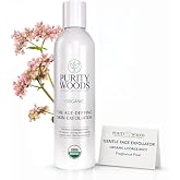 Purity Woods Anti Aging Face Exfoliator for Mature Skin, Water Activated | Facial Exfoliator, Ultra Gentle Exfoliating Powder, USDA Organic, All Skin Types, Gentle Exfoliant, Age Defying Skincare