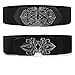 2 Pack Womens Vintage Wide Elastic Stretch Waist Belt Retro Cinch Belt