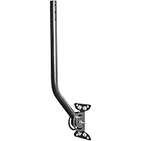 Philips Universal Adjustable TV Antenna Mount, Steel J-Mount for Attic Outdoor Roof Wall Installation, Weatherproof Mast Pole