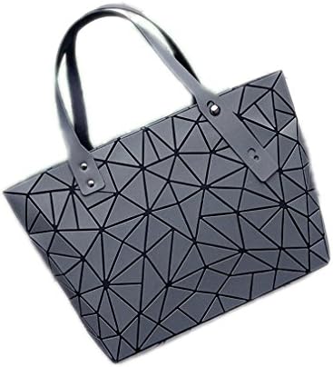 AIRSIONLU Geometry Package Lingge Totes Chaos Triangle Fold Over Ladies Shoulder Bag Top-Hand Bag Casual Tote grey