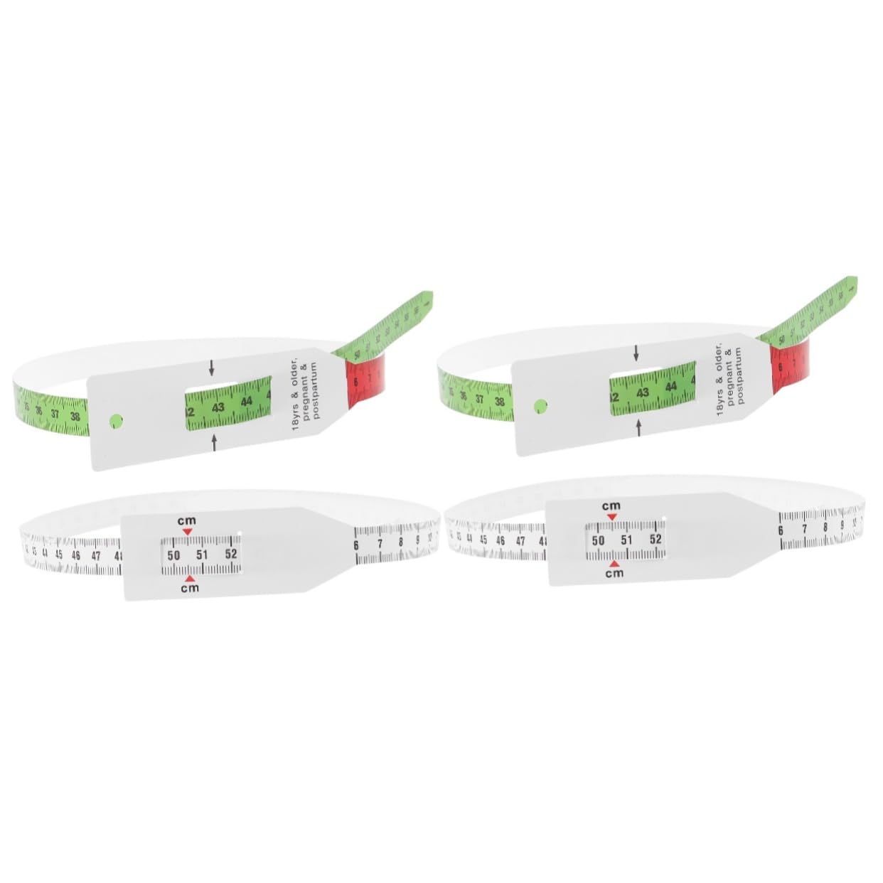 COHEALI 4 pcs head circumference measuring tape leather tools tools muscle measuring tape arm measuring tape waist measurements tape plastic body measure tape body measuring tape