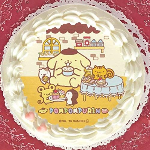 Amazon ポムポムプリン プリンカフェ柄 ホールケーキ 5号 4 6人分 プリロール ケーキ 洋菓子 通販