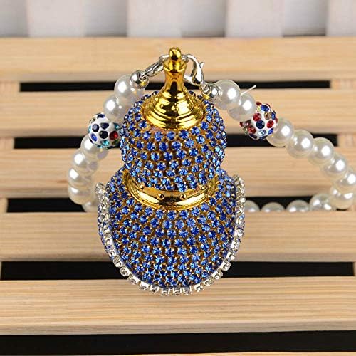 LoLa Ling Car Pendant Pearl Diamond Luxury Crystal Ornament Auto Rearview Mirror Decoration Empty Bottle Accessories Gift Without Perfume