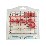 Red Strawz Connectable Build Your Own Straws Construction Kit - Fun Modular Interlocking Educational Toys
