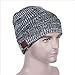 Zibaar Latest Bluetooth V4.1 Wireless Bluetooth Headphone Beanie; Combined with Removable Bluetooth Headset; Hands Free Talking; Mix Color Knit with Cuff Design - Unisex - Mixed B/W