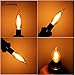 LiteHistory Dimmable 4W 2200K Amber CA10 led Bulb E12 Candelabra led 250lm, Warm White, 40W Flame tip 6Pack