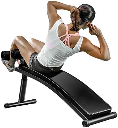 Finer Form Sit Up Bench | Reverse Crunch Handle for Ab Exercises | Gym Quality | Reverse Crunch and Decline Sit Up with 3 Adjustable Height Settings