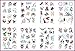 ABD TAT-SET9 AIRBRUSH TATTOO STENCILS SET 9 REUSEABLE TATTOO TEMPLATE SET