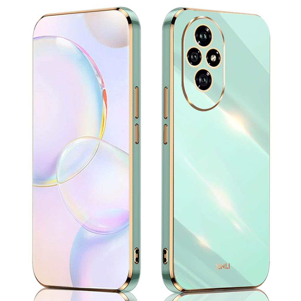 SEAHAI Case for Honor 200 Pro 5G, Ultra Thin Premium TPU Bumper Shockproof Soft Cover Electroplating Phnom Penh Design Silicone Skin Slim Case, Green