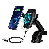 Automatic Qi Wireless Charger Car Mount Phone Holder for Samsung Galaxy S9 Plus/S9, S8 Plus/S8, S7/S7 Edge, Note 9/8/5& Any Qi-Enabled Device,Black(Work with Slim Phone Case Only)