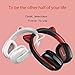 Censi Cat Ear Bluetooth Headphones, Over Ear Noise Canceling Wired Bluetooth Headphones with Mic,Over ear headphones, Valentines Day Gifts for Him (Black+Red, Bluetooth)