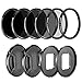 Neewer 58mm Action Camera Lens Filter Kit - (4)ND Filter (ND4/ND8/ND16/ND32), (1)CPL Filter, (1)UV Filter, (2)Lens Cap, (2)Adapter Ring Compatible with GoPro Hero 5 6 7 Action Camera Lens Accessory