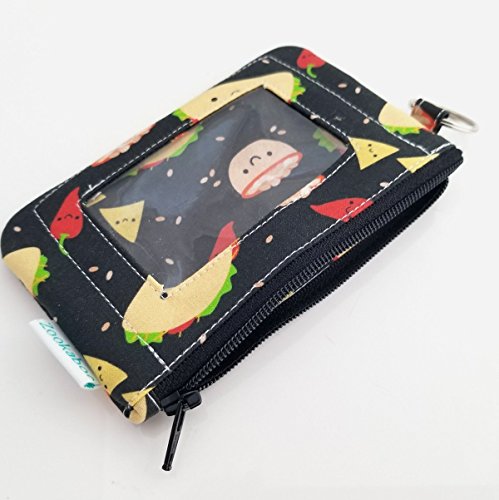 Keychain ID Wallet for Women Taco Handmade