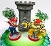 Super Mario Brothers Mario Versus Bowser Castle Themed Birthday Cake Topper Set