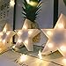 LED Plastic Star Night Light,Nursery Light Wall Decor for Christmas,Birthday Party,Kids Room, Baby Room Table Lamp(White)