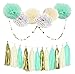 Mint Cream Gold and White 20pcs Party Decoration Set by Cherry Down