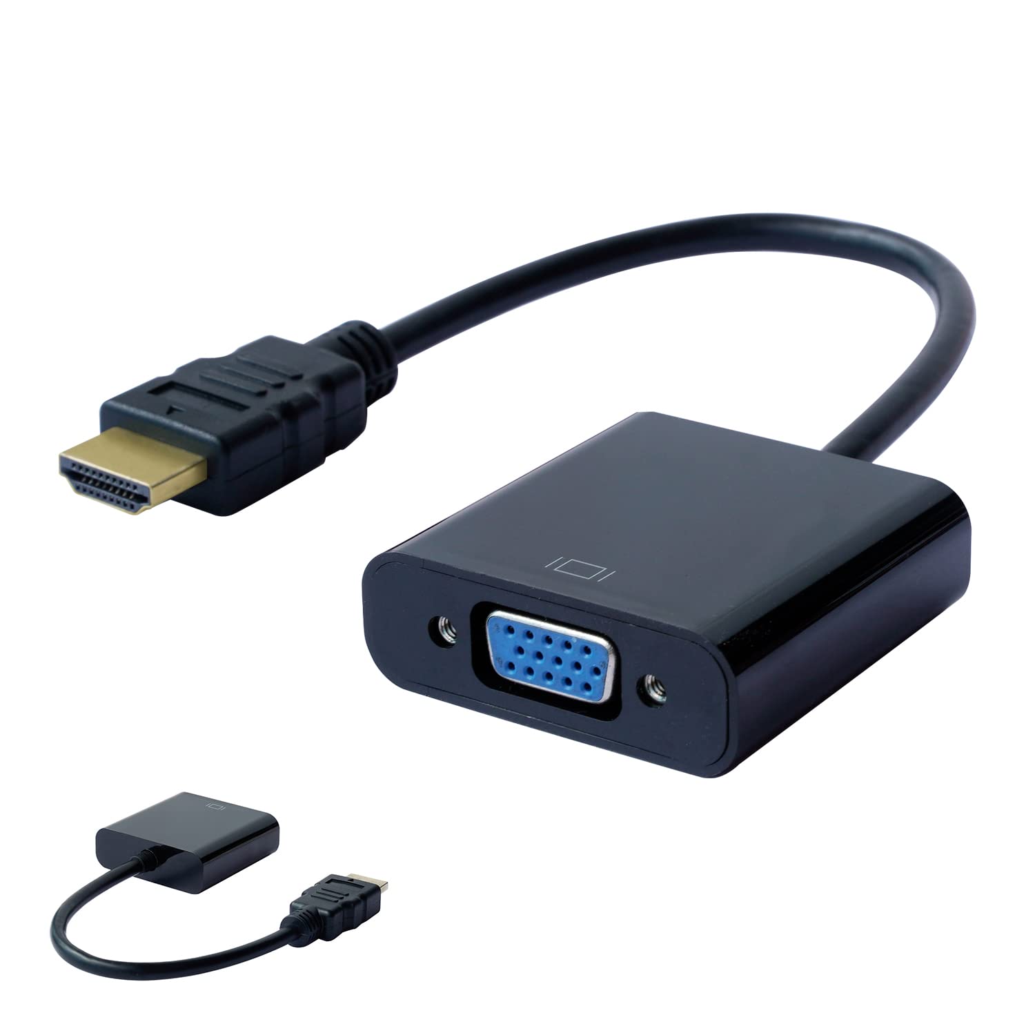 Dynamode HDMI To VGA Adapter - Male To Female 1080P Cable Converter for Computer Desktop, Laptop PC Projector, HDTV, Chromebook, PS3/4 Raspberry Pi, Xbox