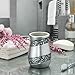 Creative Scents Silver Mosaic Bathroom Cup - Electric Toothbrush and Toothpaste Holder for Bathroom - Tooth Brush Holder Tumbler Cup for Toothbrushes, Toothpaste or Makeup Brushes (Silver)