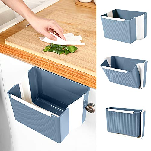 ゴミ箱 壁掛けゴミ箱 車載ゴミ箱 収納ボックス 吊り下げゴミ箱 折りたたみゴミ箱 ダストボックス 大口径 ぶら下げごみ箱 キッチン調理台 シンクの扉に掛ける キッチン 寝室 オフィス 車内に適用 高耐荷重 多機能ごみ箱 グレー