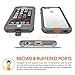 iPhone 6s Plus Case, roocase [Glacier TOUGH] iPhone 6 Plus (5.5-inch) Hybrid Scratch Resistant Clear PC / TPU Armor Full Body Protection Case Cover with Built-in Screen Protector for Apple iPhone 6 Plus, Fossil Gold