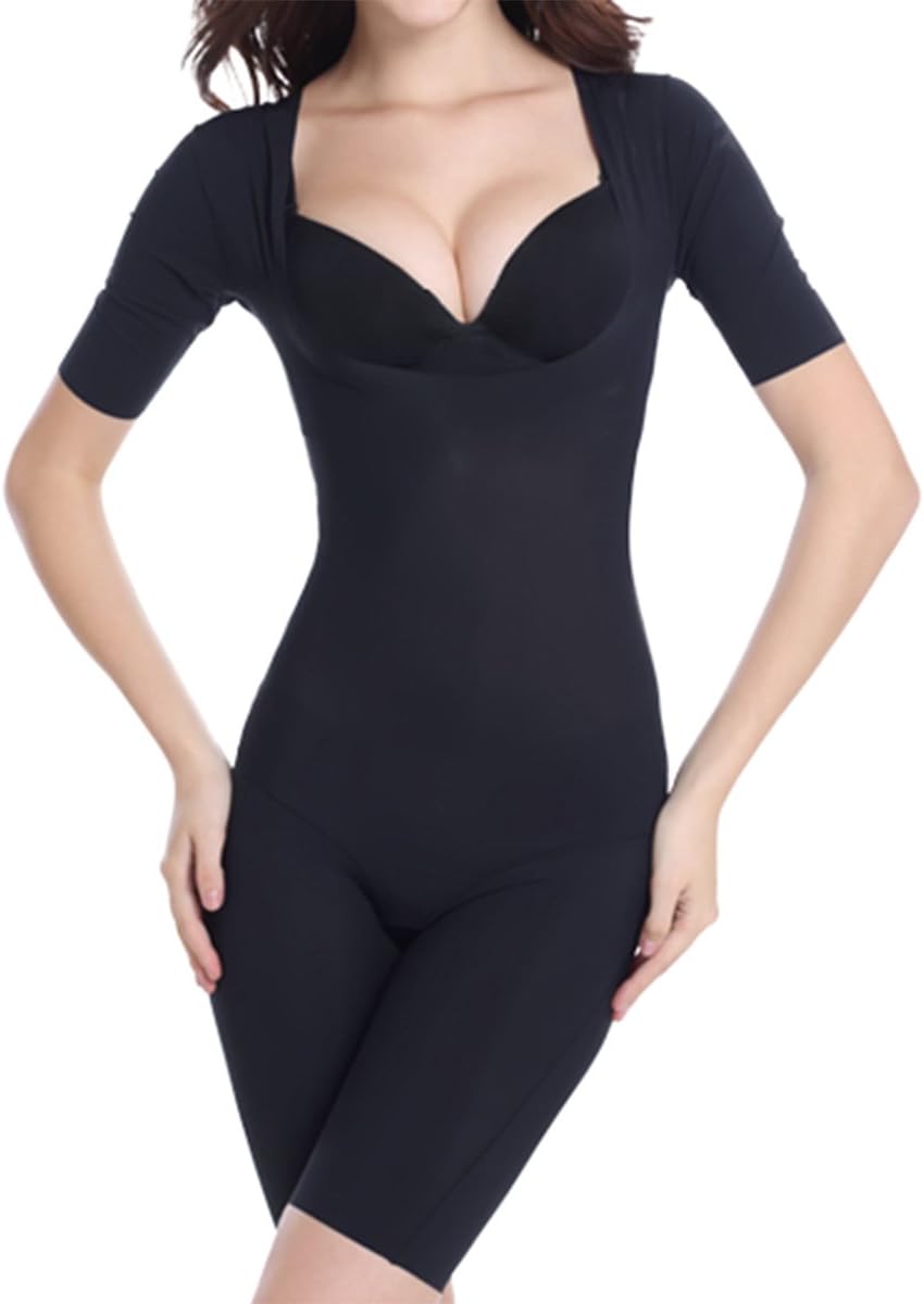 Shymay Women's Full Body Shaper Thigh Slimmer Firm Control Shapewear Bodysuit