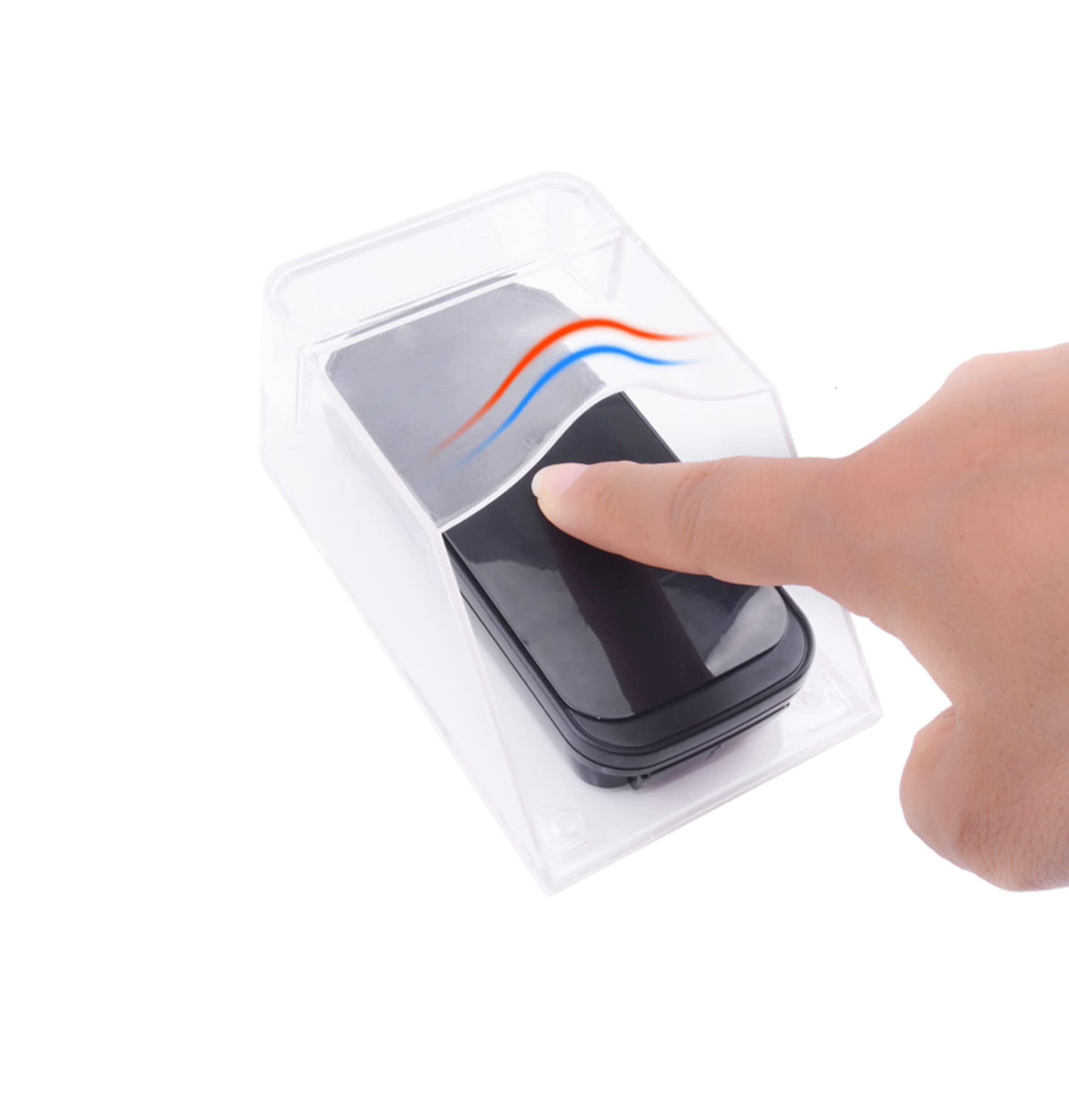 ZUYOOK PC Waterproof Doorbell Cover, Transparent Cover Waterproof Wireless Smart DoorWaterproof Splashproof Box(Doorbell not Included) （1pack）