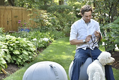 Vivora Luno - Self-Standing Sitting Ball Chair for Home, Office, Yoga, Exercise, Stability, Fitness, and Birthing ball, With Pump and Handle, Base Ring Not Needed