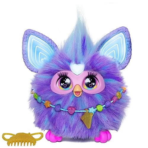 ハズブロ(HASBRO) ファービー パープル 声に反応するインタラクティブトイ 男の子と女の子向け 対象年齢6才以上、ファッションアクセサリー15個付き、アニマトロニクス 電動ぬいぐるみ 子ども向け F6743 正規品 新型