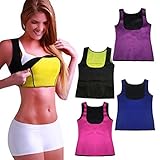 Tuesdays2 Women's Body Shaper Tank Top Weight Loss Workout Shapewear Sauna Girdles (XXL, Rose)