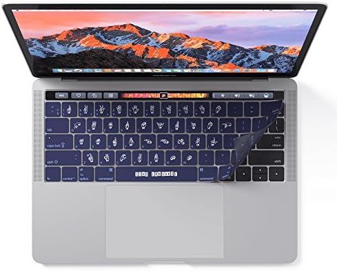 Fun Hand Sign Keyboard Cover For Macbook Pro With Touch Bar - Cool Skin