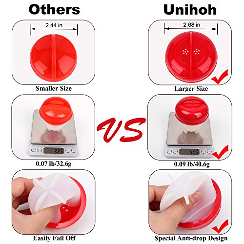 Egg Cooker Hard & Soft Boiled Maker Set 6 Packs Nonstick Silicone Eggs Boiler Cookers Egg Poacher Steamer Without Egg Shell (Red)