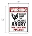 Honey Dew Gifts, Chicken Decor, Warning Do Not Make the Chickens Angry, 9 inch by 12 inch Novelty Tin Sign Decor, Chicken Coop Sign, Farm Sign, HDG-1103