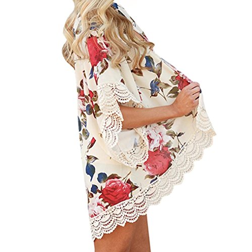 Salute New Women Fashion Summer Kimono Cardigan Plus Size Shawl Blouses (L) - Thumbnail 2