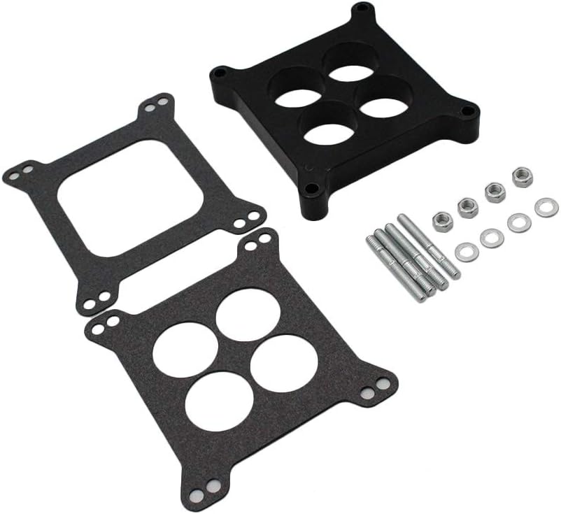 Tickas Carburetor Spacer,1 Ported Phenolic Carburetor Spacer 4bbl SBC