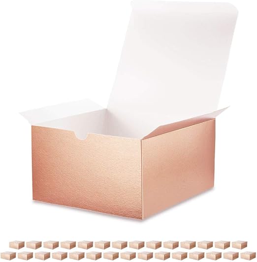 ROSEGLD 30 Gift Boxes 8x8x4 Inches Premium Gift Boxes